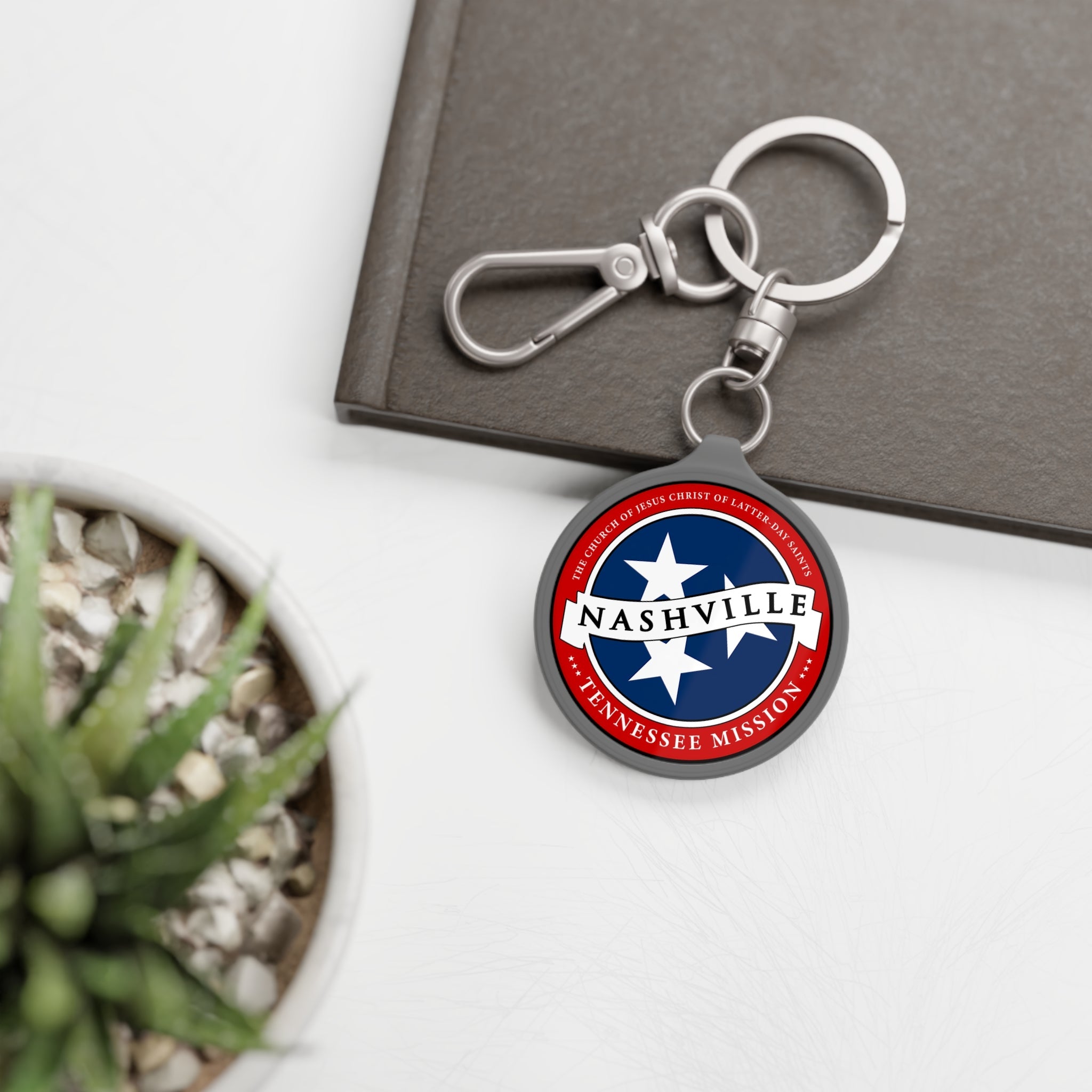 Tennessee Nashville Mission State Flag Logo Key Tag - Latter-Day Saint LDS Missionary Gift - Book of Mormon