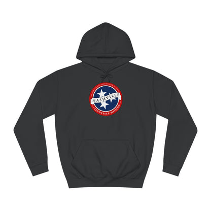 Tennessee Nashville Mission State Flag Logo (White Border) College Hoodie