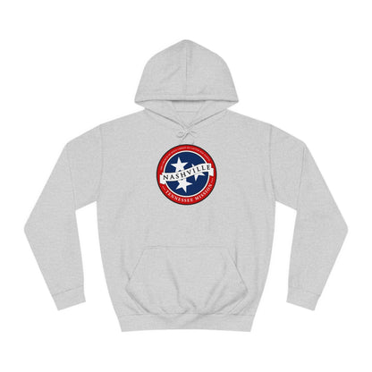 Tennessee Nashville Mission State Flag Logo (White Border) College Hoodie