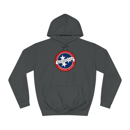 Tennessee Nashville Mission State Flag Logo (White Border) College Hoodie