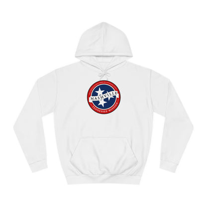 Tennessee Nashville Mission State Flag Logo (White Border) College Hoodie