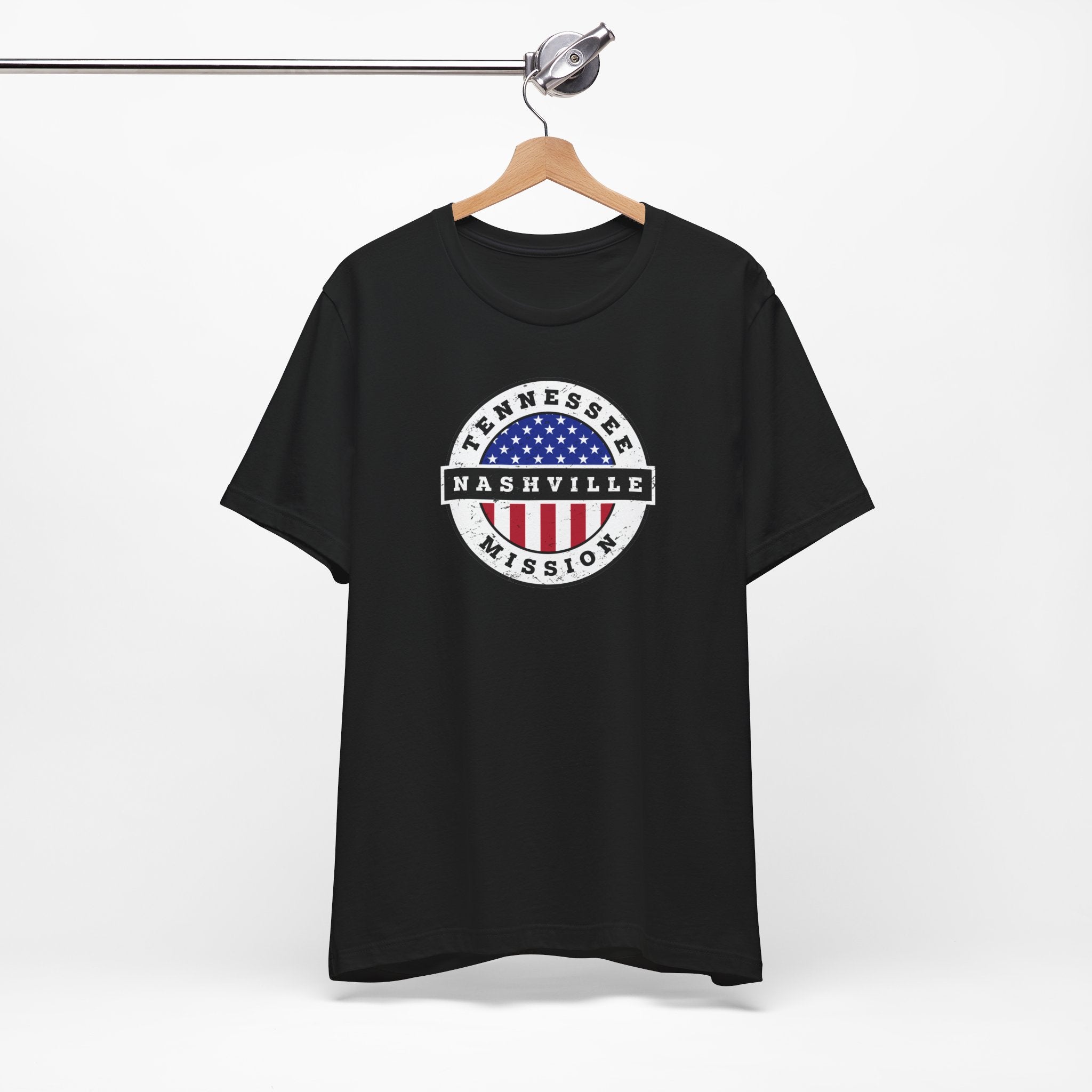 Tennessee Nashville Mission Vintage Circular USA Flag T-Shirt - Latter-Day Saint LDS Missionary Gift - Book of Mormon