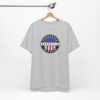 Tennessee Nashville Mission Vintage Circular USA Flag T-Shirt - Latter-Day Saint LDS Missionary Gift - Book of Mormon