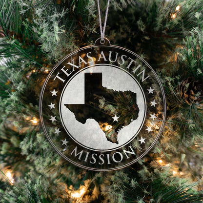 Texas Austin Mission Christmas Ornament - Latter-Day Saint LDS Missionary Gift - Book of Mormon