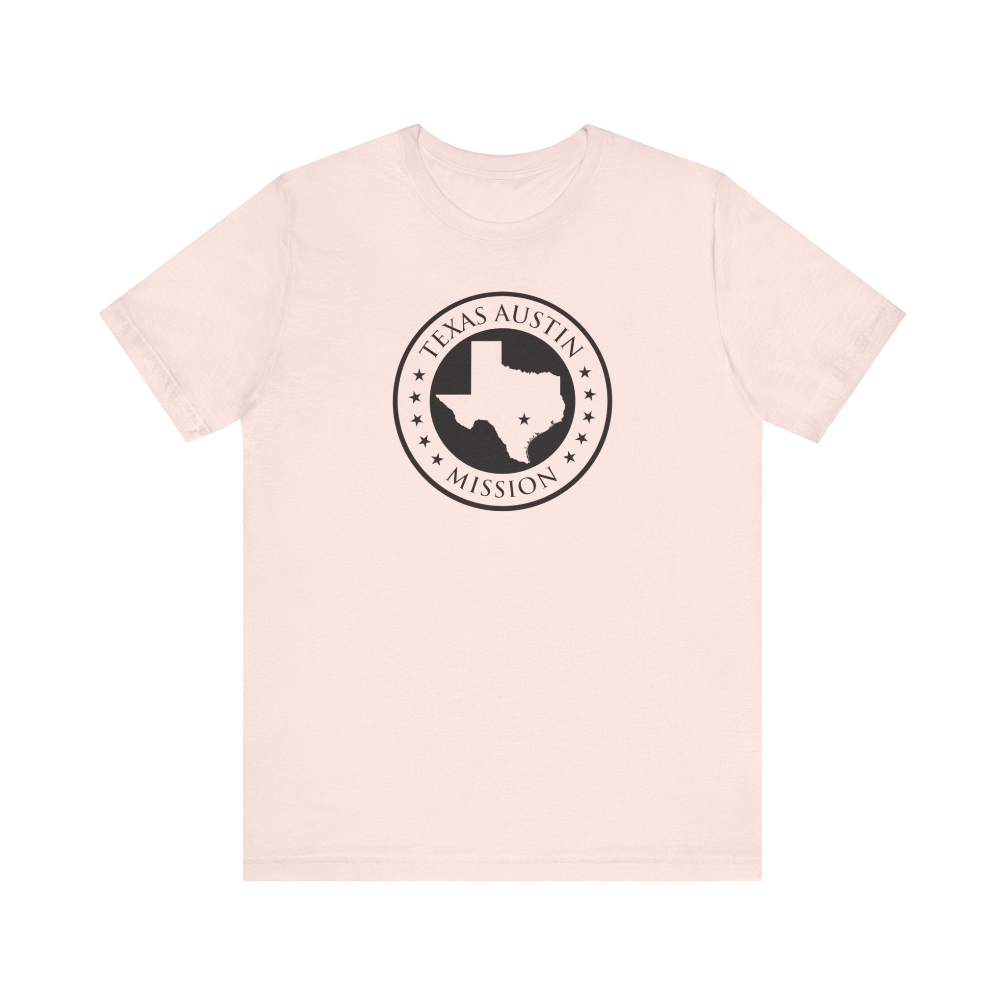 Texas Austin Mission Circular Monochrome Logo T-Shirt - Latter-Day Saint LDS Missionary Gift - Book of Mormon