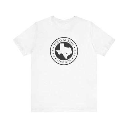 Texas Austin Mission Circular Monochrome Logo T-Shirt - Latter-Day Saint LDS Missionary Gift - Book of Mormon