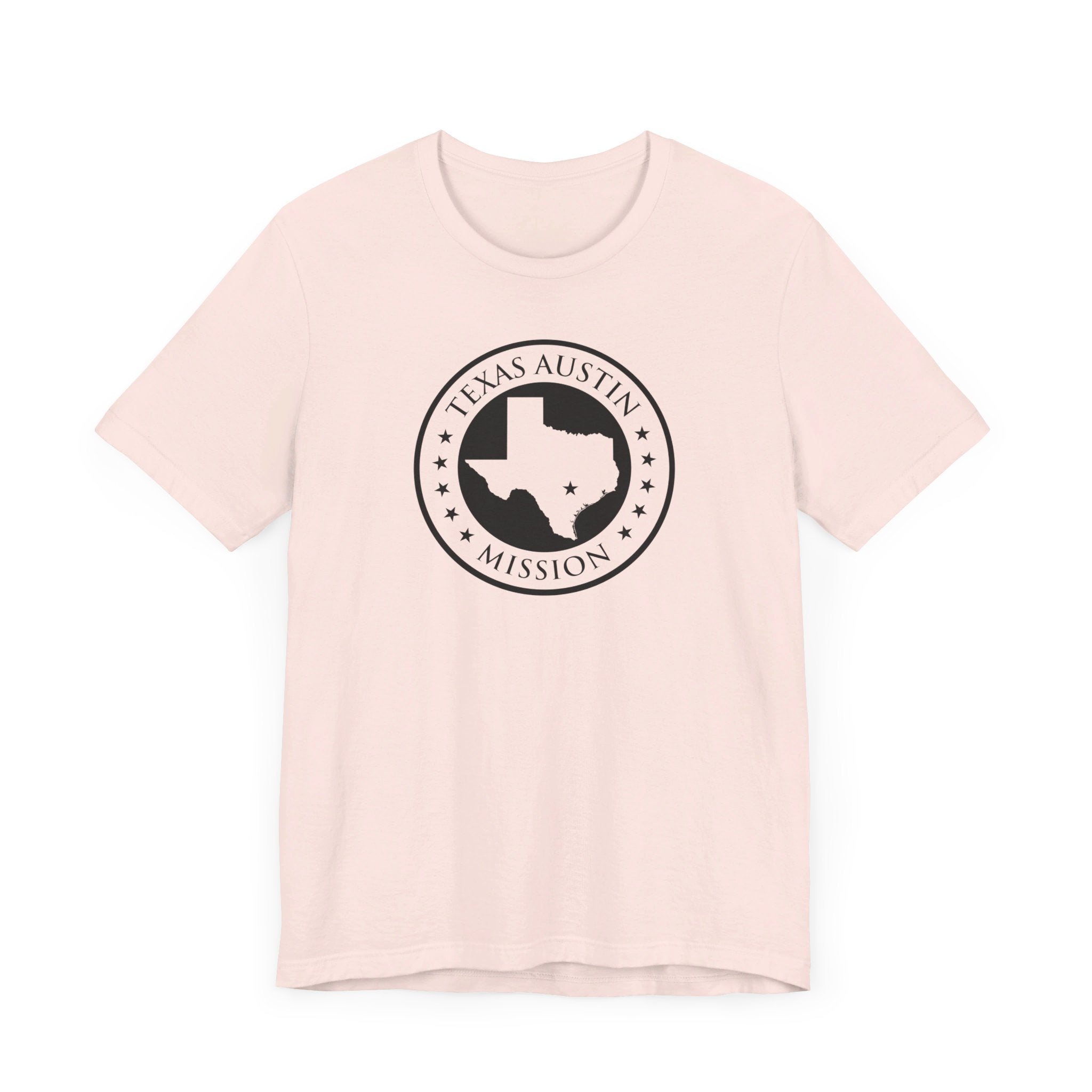 Texas Austin Mission Circular Monochrome Logo T-Shirt - Latter-Day Saint LDS Missionary Gift - Book of Mormon