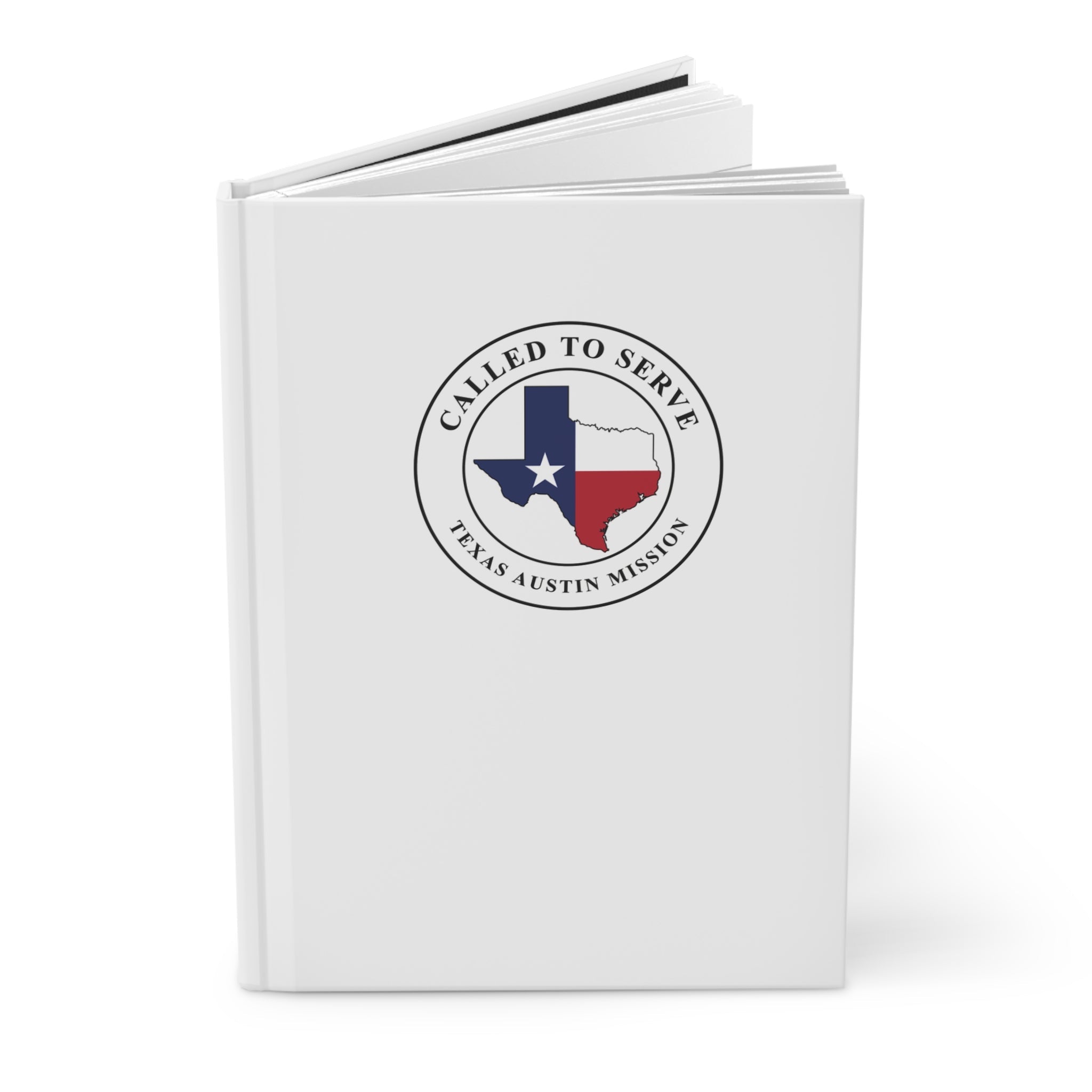 Texas Austin Mission Flag Map Called to Serve White Hardcover Journal Matte - Latter-Day Saint LDS Missionary Gift - Book of Mormon