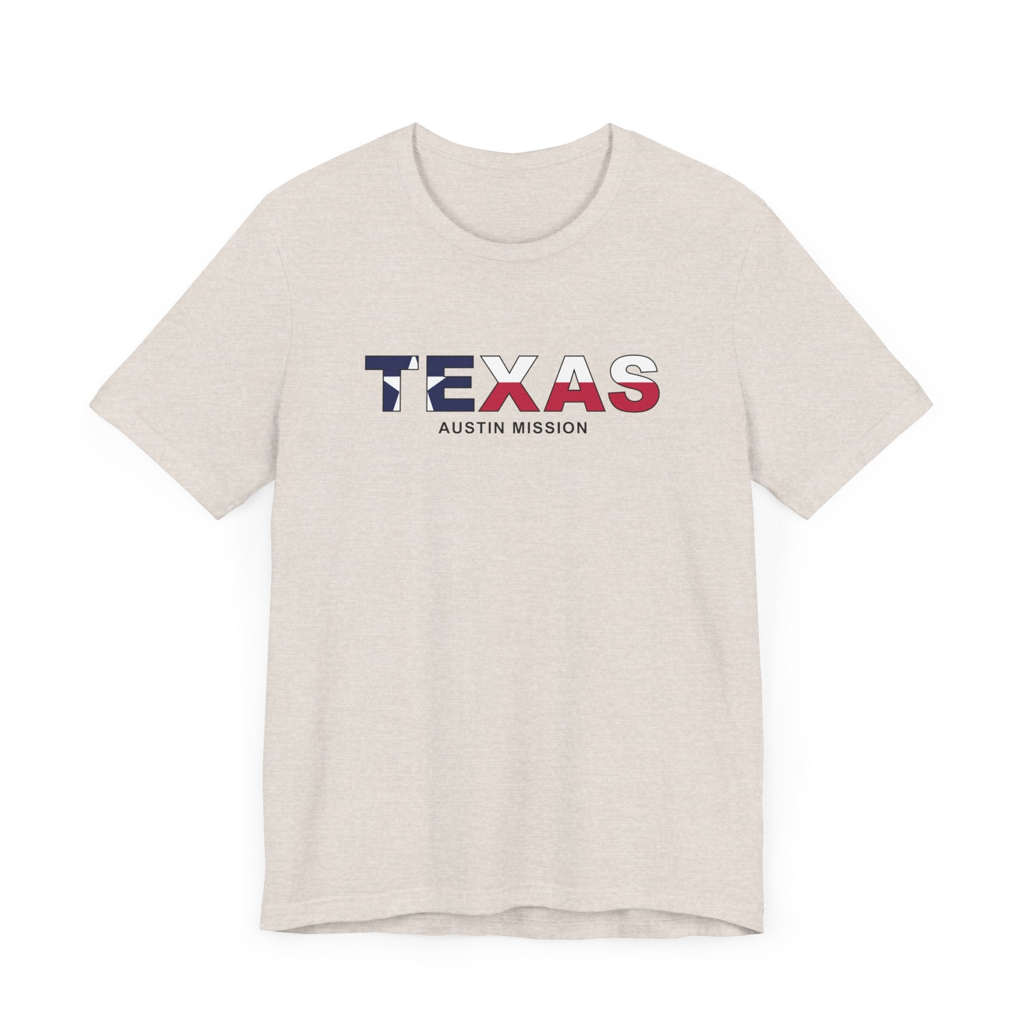 Texas Austin Mission Flag Title T-shirt - Latter-Day Saint LDS Missionary Gift - Book of Mormon