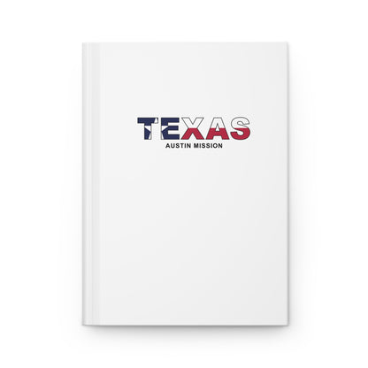 Texas Austin Mission Flag Title White Hardcover Journal Matte - Latter-Day Saint LDS Missionary Gift - Book of Mormon