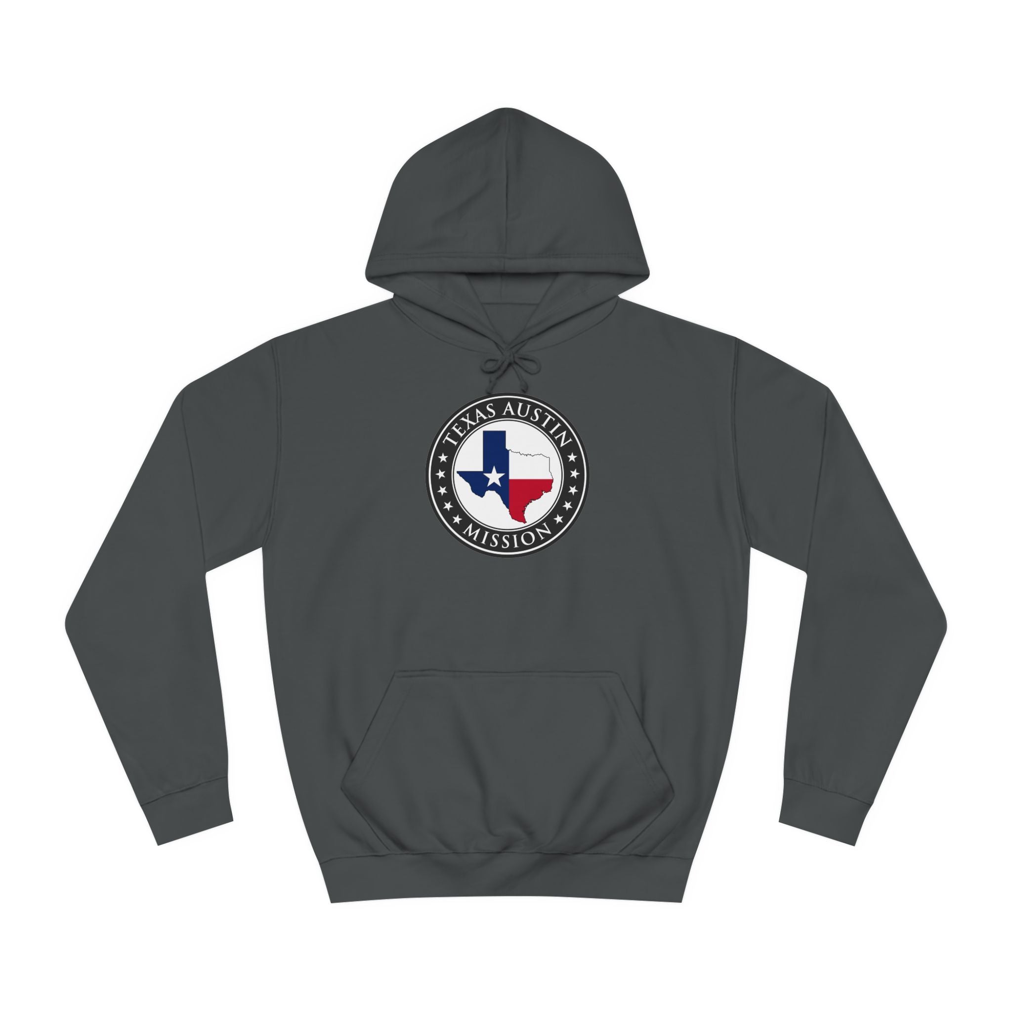 Texas Austin Mission State Flag Logo (Black Border) College Hoodie