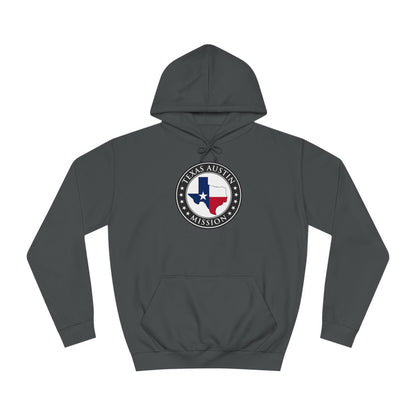 Texas Austin Mission State Flag Logo (Black Border) College Hoodie