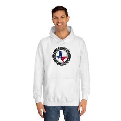 Texas Austin Mission State Flag Logo (Black Border) College Hoodie