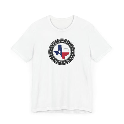 Texas Austin Mission State Flag Logo (Black Border) T-shirt - Latter-Day Saint LDS Missionary Gift - Book of Mormon