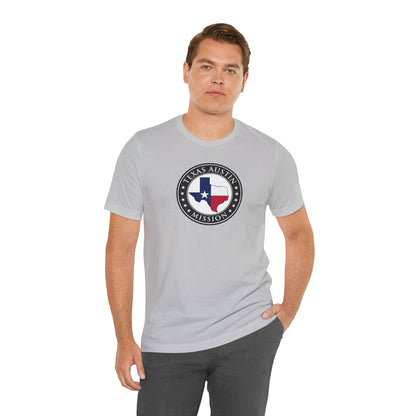 Texas Austin Mission State Flag Logo (Black Border) T-shirt - Latter-Day Saint LDS Missionary Gift - Book of Mormon