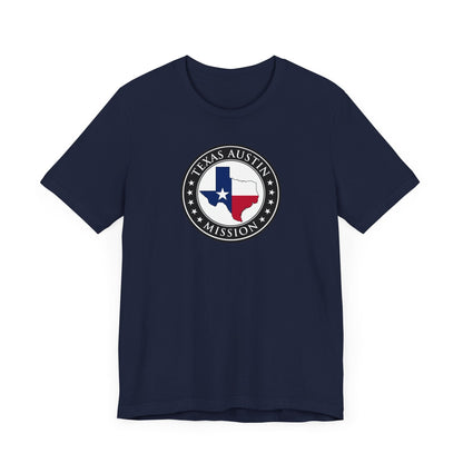 Texas Austin Mission State Flag Logo (Black Border) T-shirt - Latter-Day Saint LDS Missionary Gift - Book of Mormon