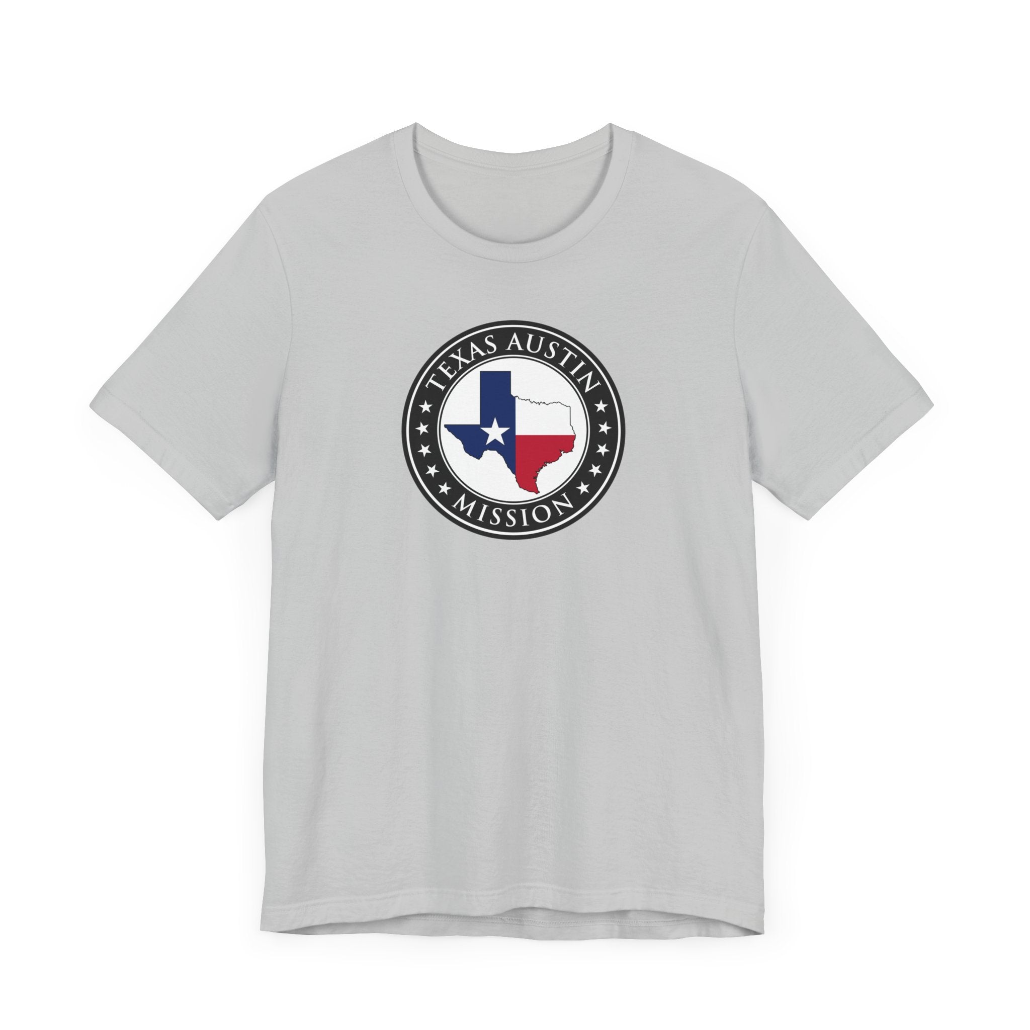 Texas Austin Mission State Flag Logo (Black Border) T-shirt - Latter-Day Saint LDS Missionary Gift - Book of Mormon