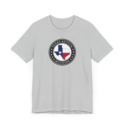 Texas Austin Mission State Flag Logo (Black Border) T-shirt - Latter-Day Saint LDS Missionary Gift - Book of Mormon