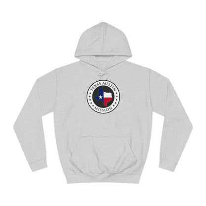 Texas Austin Mission State Flag Logo (White Border) College Hoodie