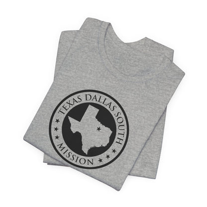 Texas Dallas South Mission Circular Monochrome Logo T-Shirt - Latter-Day Saint LDS Missionary Gift - Book of Mormon