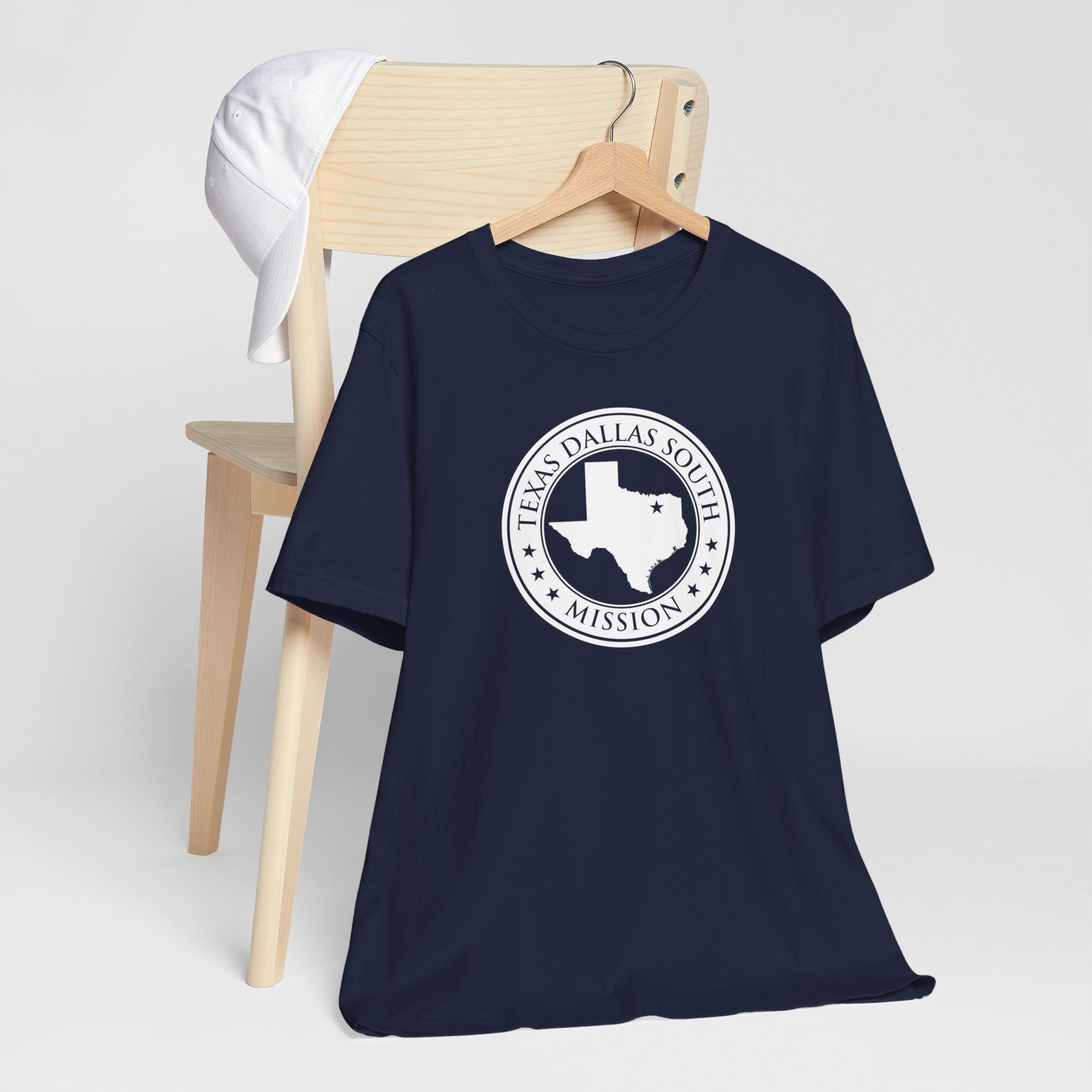 Texas Dallas South Mission Circular Monochrome Logo T-Shirt - Latter-Day Saint LDS Missionary Gift - Book of Mormon