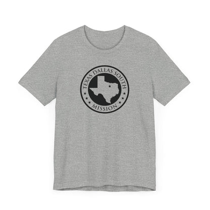 Texas Dallas South Mission Circular Monochrome Logo T-Shirt - Latter-Day Saint LDS Missionary Gift - Book of Mormon