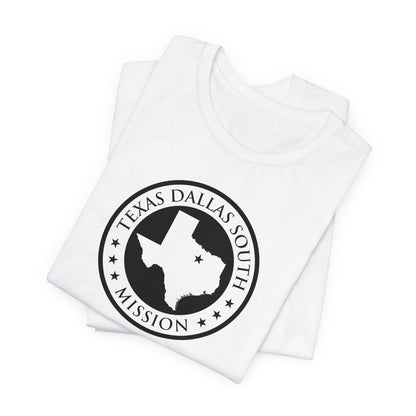 Texas Dallas South Mission Circular Monochrome Logo T-Shirt - Latter-Day Saint LDS Missionary Gift - Book of Mormon