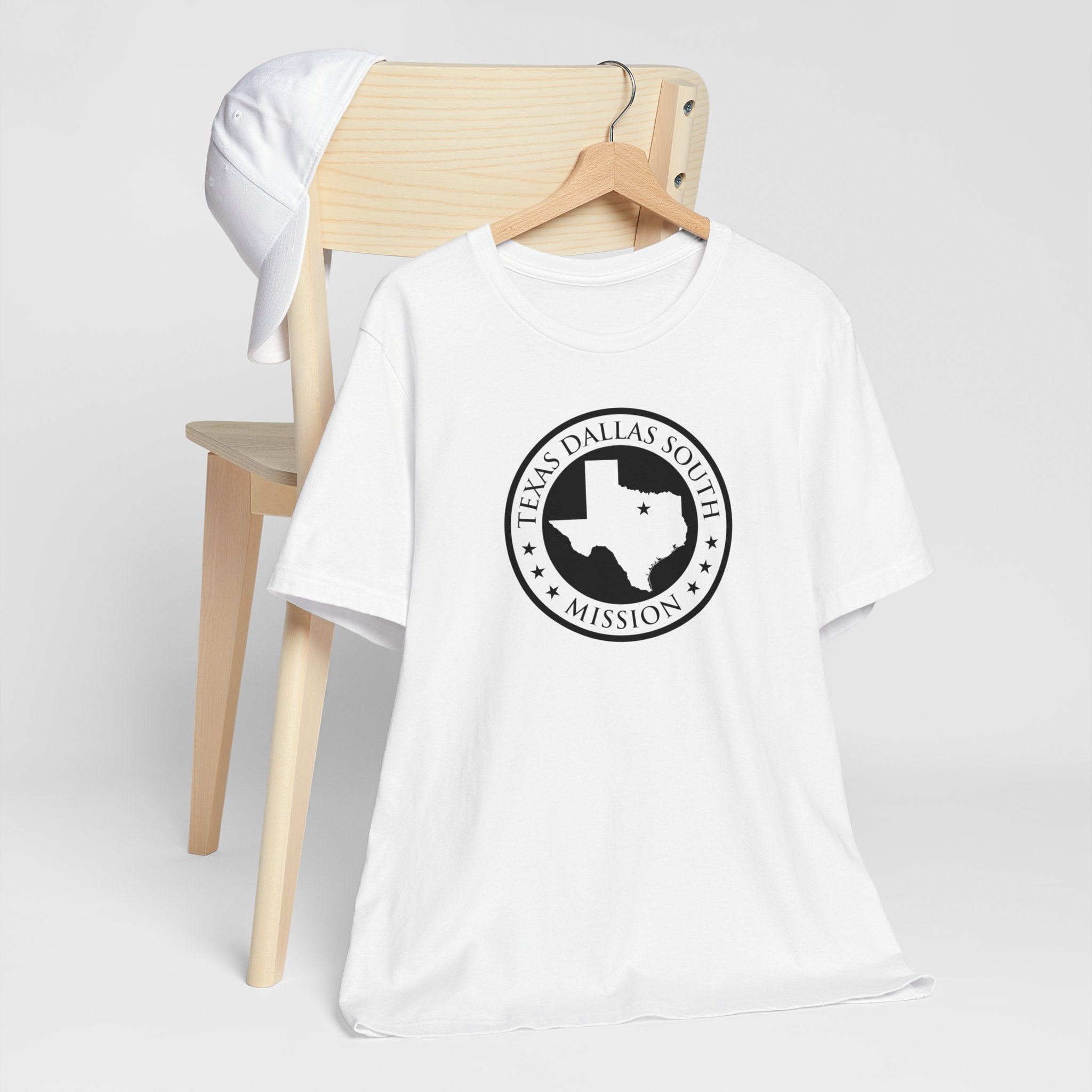 Texas Dallas South Mission Circular Monochrome Logo T-Shirt - Latter-Day Saint LDS Missionary Gift - Book of Mormon