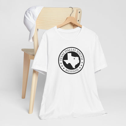 Texas Dallas South Mission Circular Monochrome Logo T-Shirt - Latter-Day Saint LDS Missionary Gift - Book of Mormon