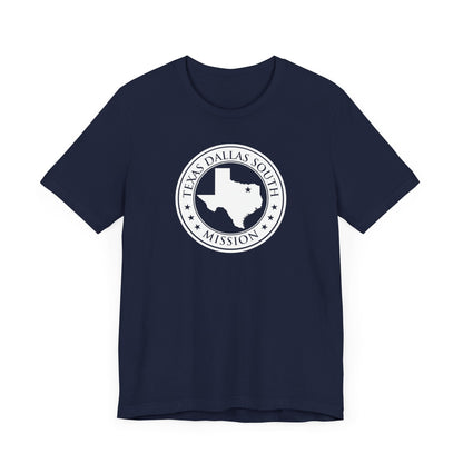 Texas Dallas South Mission Circular Monochrome Logo T-Shirt - Latter-Day Saint LDS Missionary Gift - Book of Mormon