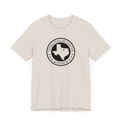 Texas Dallas South Mission Circular Monochrome Logo T-Shirt - Latter-Day Saint LDS Missionary Gift - Book of Mormon