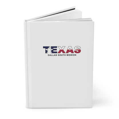 Texas Dallas South Mission Flag Title White Hardcover Journal Matte - Latter-Day Saint LDS Missionary Gift - Book of Mormon