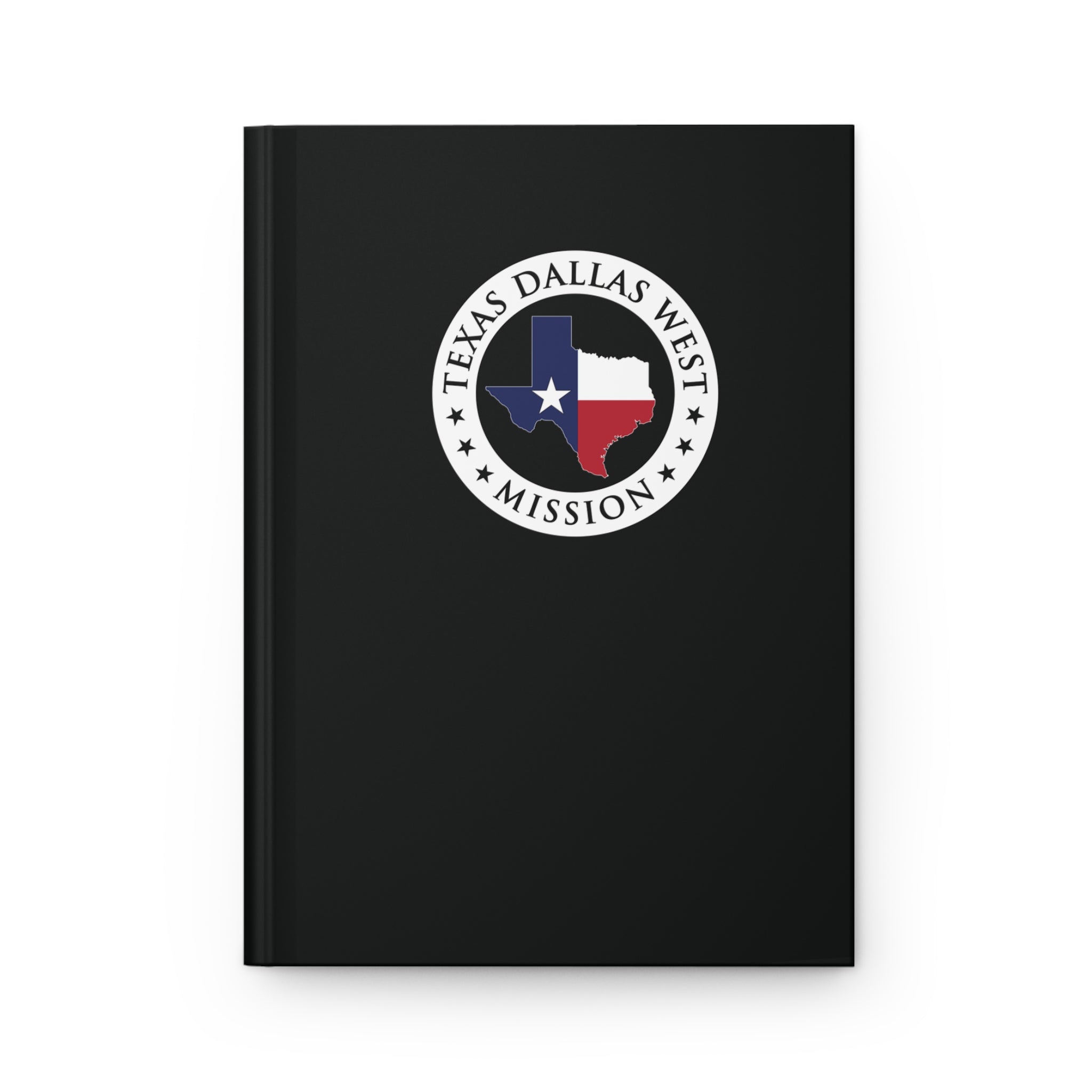 Texas Dallas West Mission Logo Design Black Hardcover Journal Matte - Latter-Day Saint LDS Missionary Gift - Book of Mormon