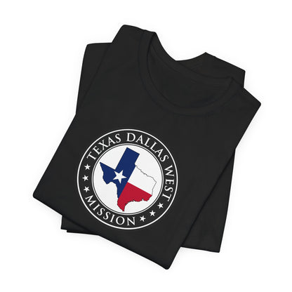 Texas Dallas West Mission State Flag Logo (Black Border) T-shirt - Latter-Day Saint LDS Missionary Gift - Book of Mormon