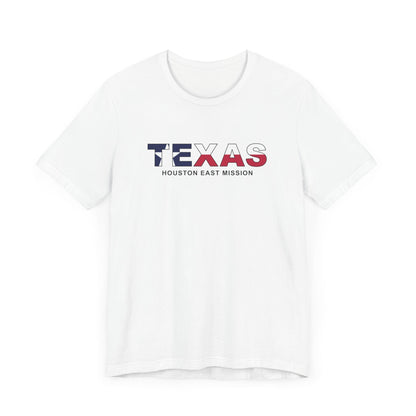 Texas Houston East Mission Flag Title T-shirt - Latter-Day Saint LDS Missionary Gift - Book of Mormon