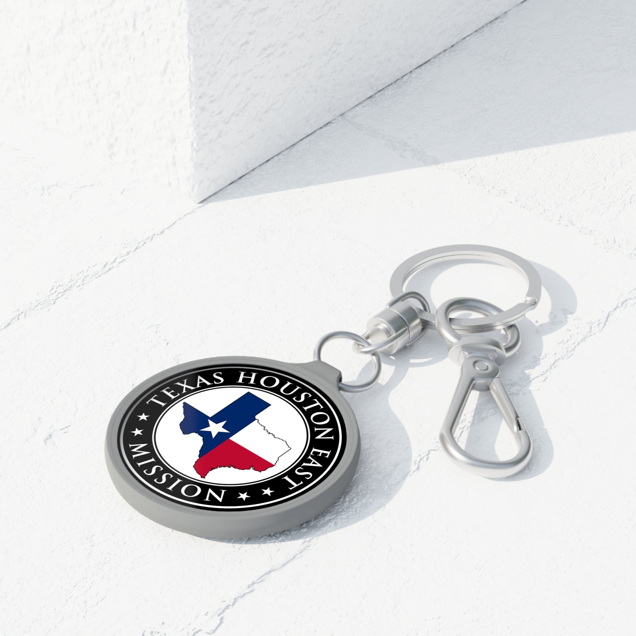 Texas Houston East Mission State Flag Logo Key Tag - Latter-Day Saint LDS Missionary Gift - Book of Mormon