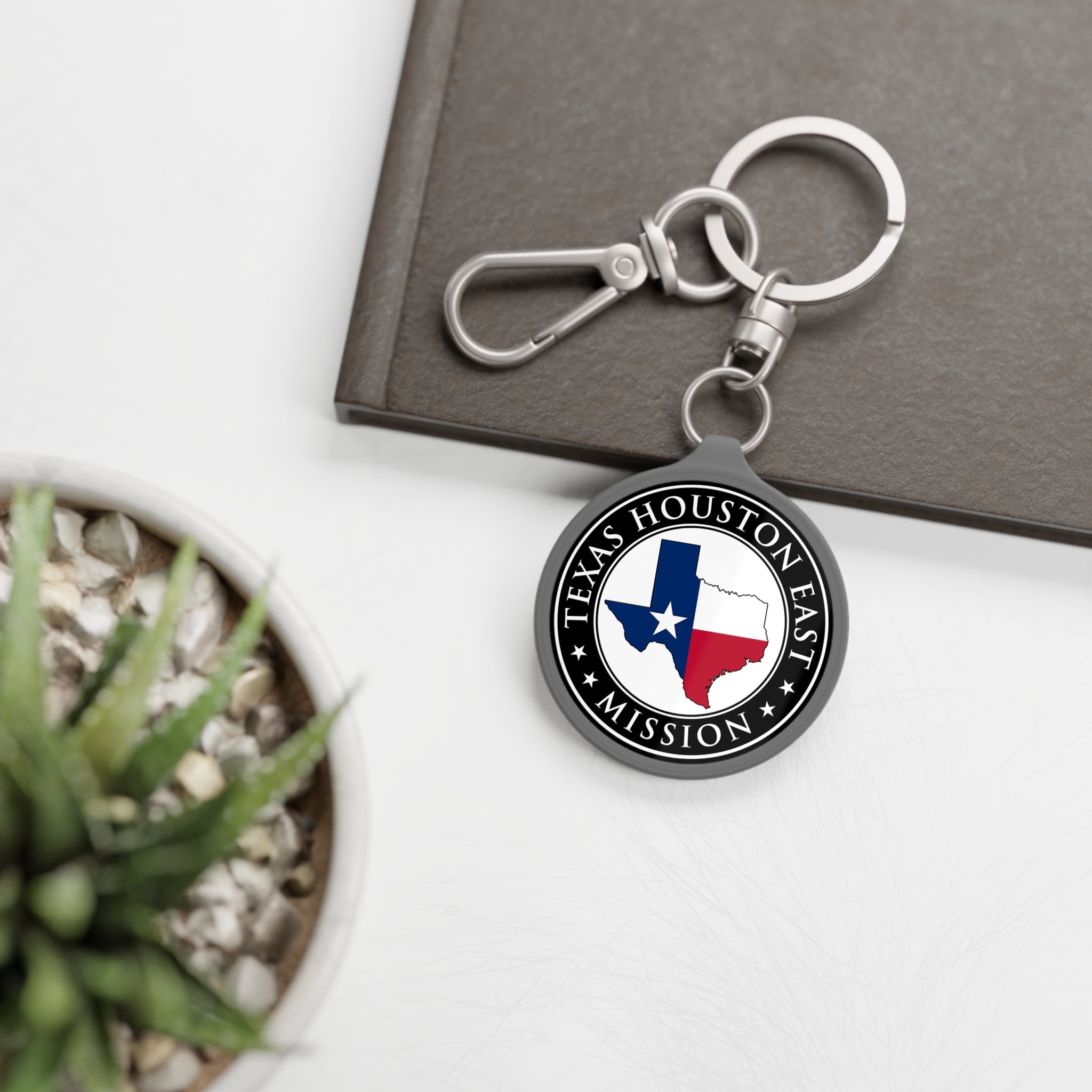 Texas Houston East Mission State Flag Logo Key Tag - Latter-Day Saint LDS Missionary Gift - Book of Mormon