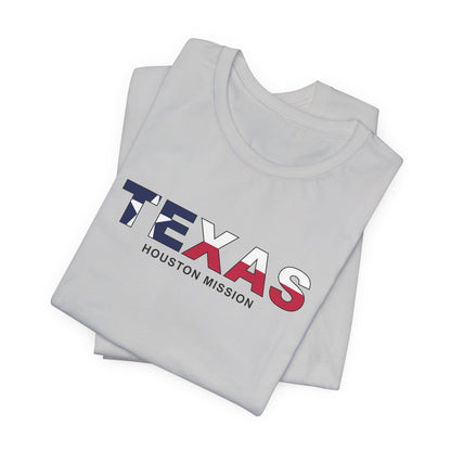 Texas Houston Mission Flag Title T-shirt - Latter-Day Saint LDS Missionary Gift - Book of Mormon