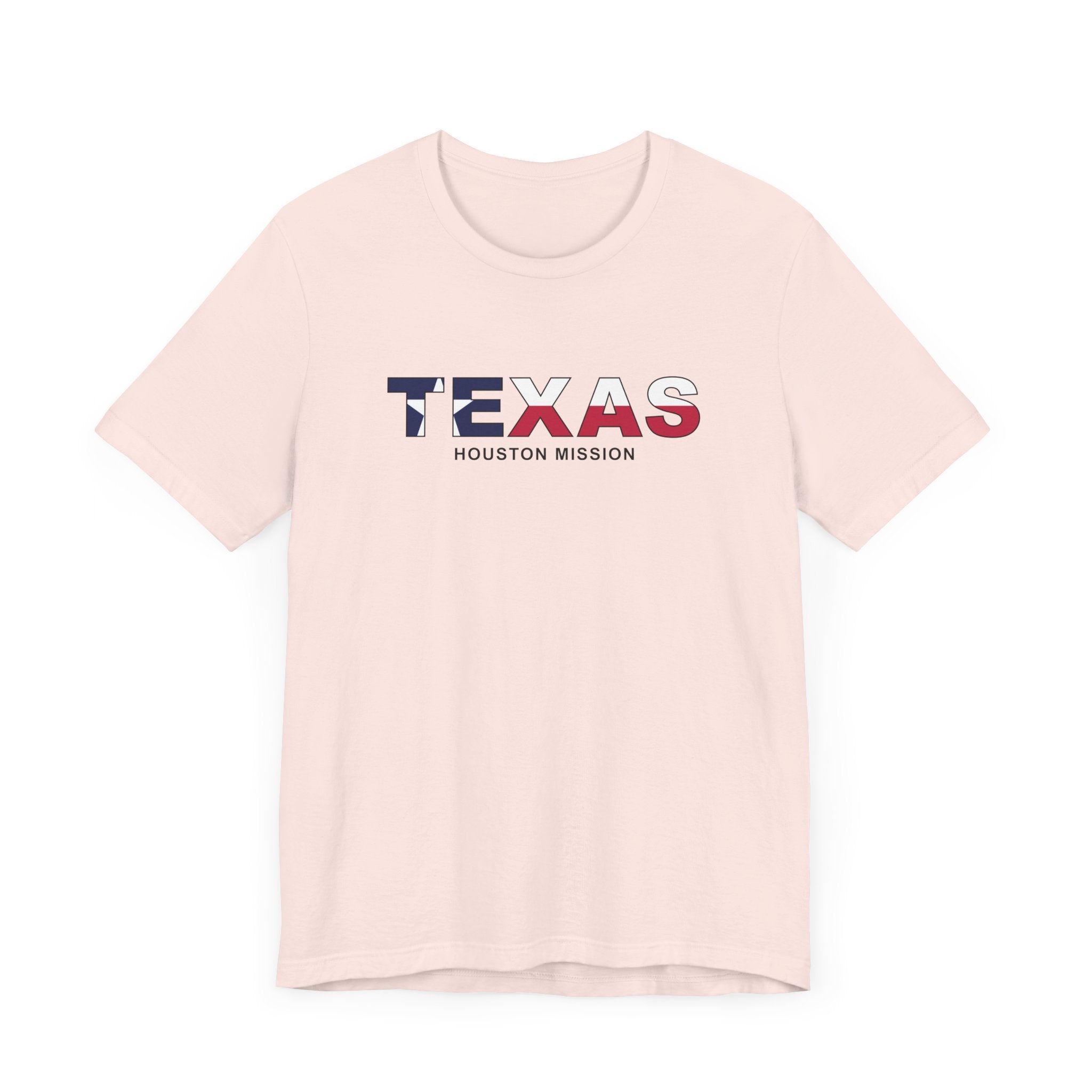 Texas Houston Mission Flag Title T-shirt - Latter-Day Saint LDS Missionary Gift - Book of Mormon