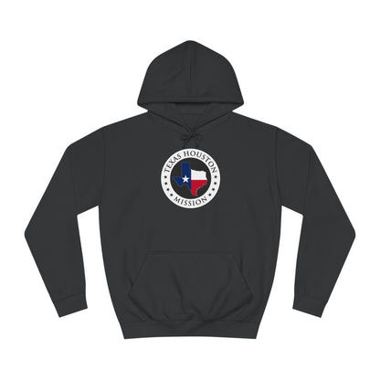 Texas Houston Mission State Flag Logo (White Border) College Hoodie