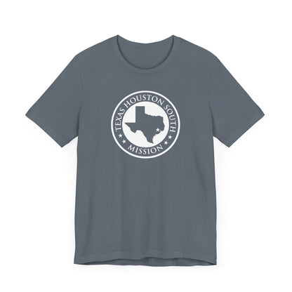 Texas Houston South Mission Circular Monochrome Logo T-Shirt - Latter-Day Saint LDS Missionary Gift - Book of Mormon