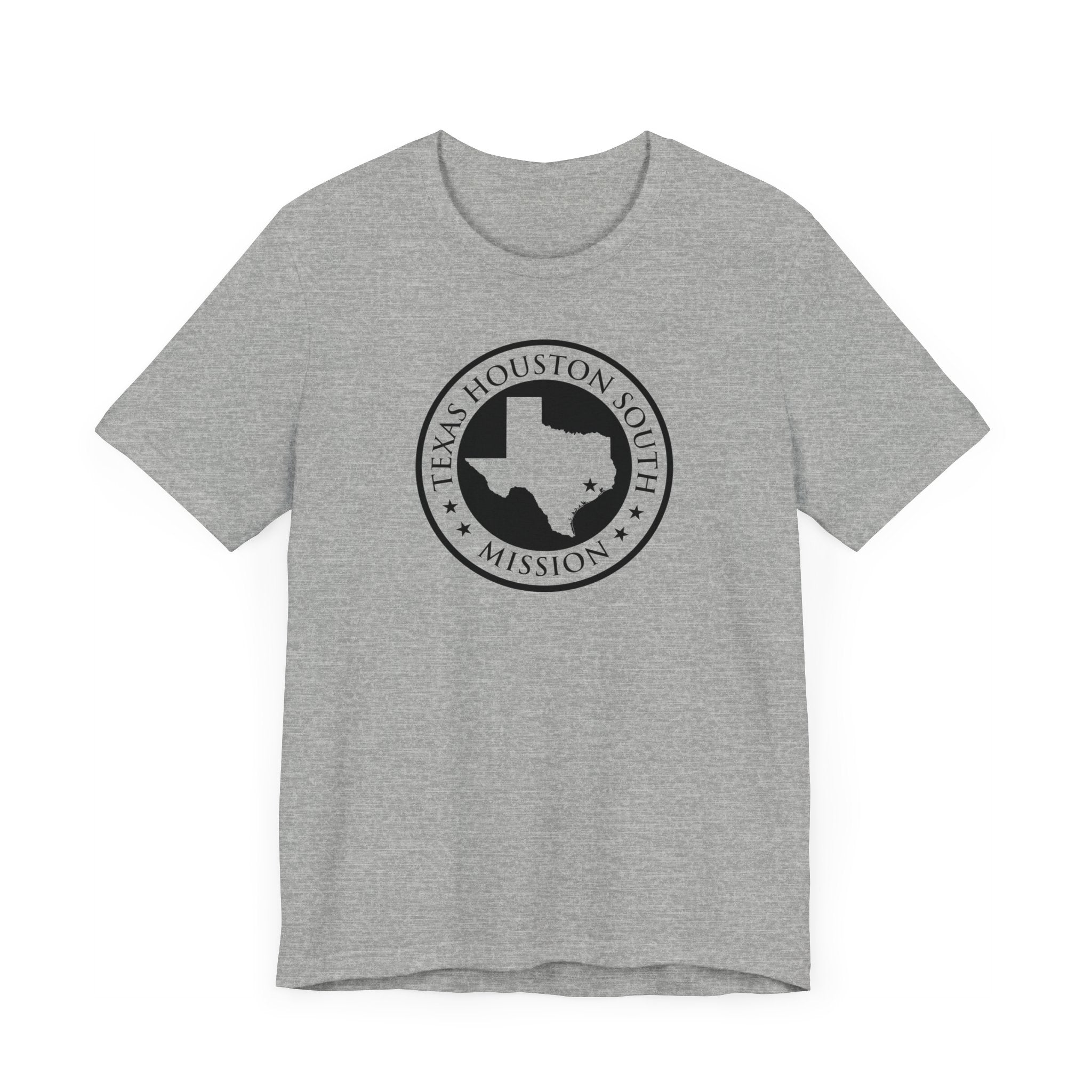 Texas Houston South Mission Circular Monochrome Logo T-Shirt - Latter-Day Saint LDS Missionary Gift - Book of Mormon