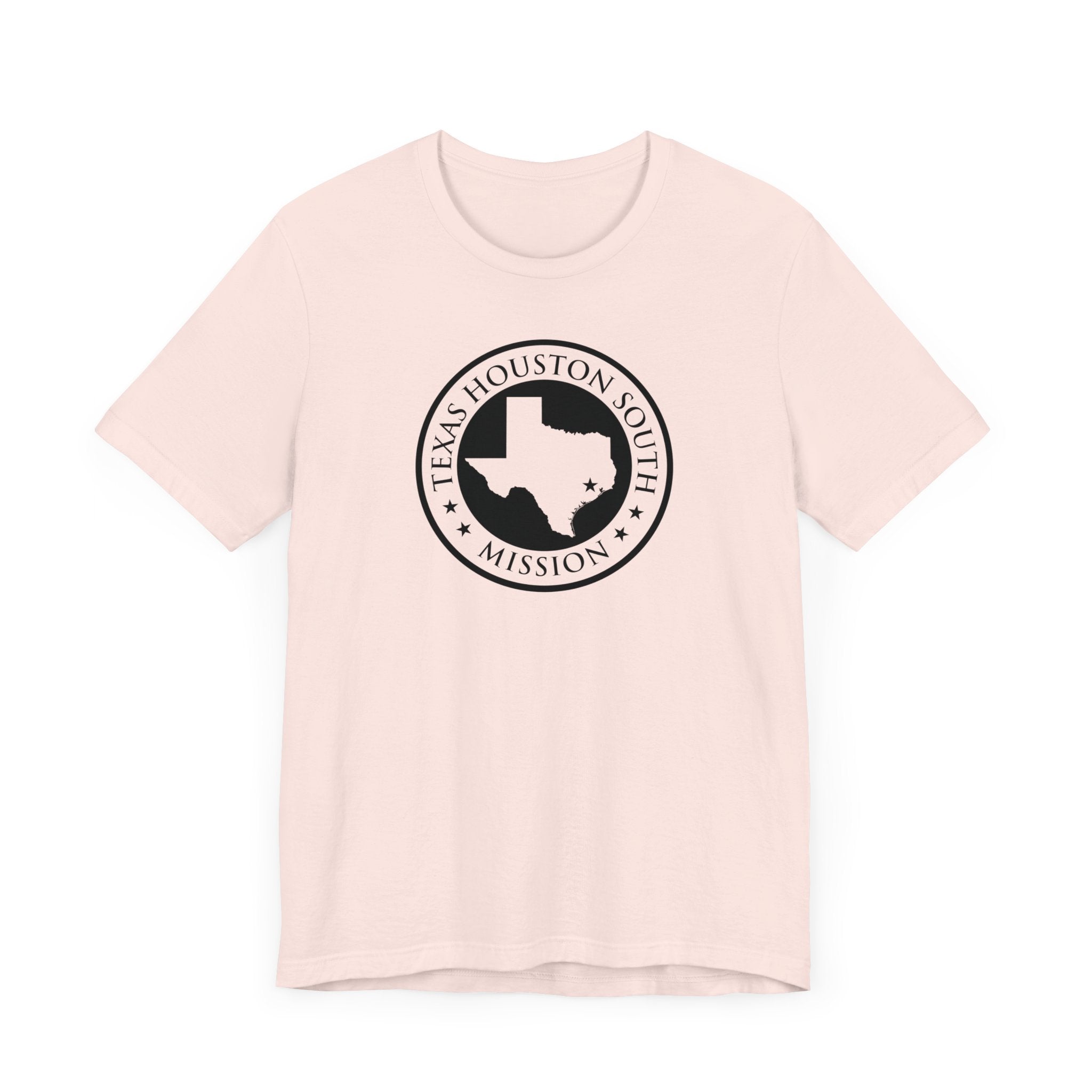 Texas Houston South Mission Circular Monochrome Logo T-Shirt - Latter-Day Saint LDS Missionary Gift - Book of Mormon