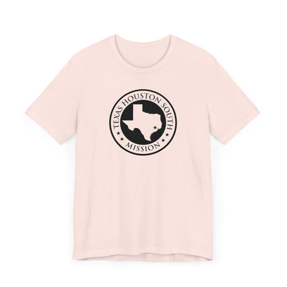 Texas Houston South Mission Circular Monochrome Logo T-Shirt - Latter-Day Saint LDS Missionary Gift - Book of Mormon