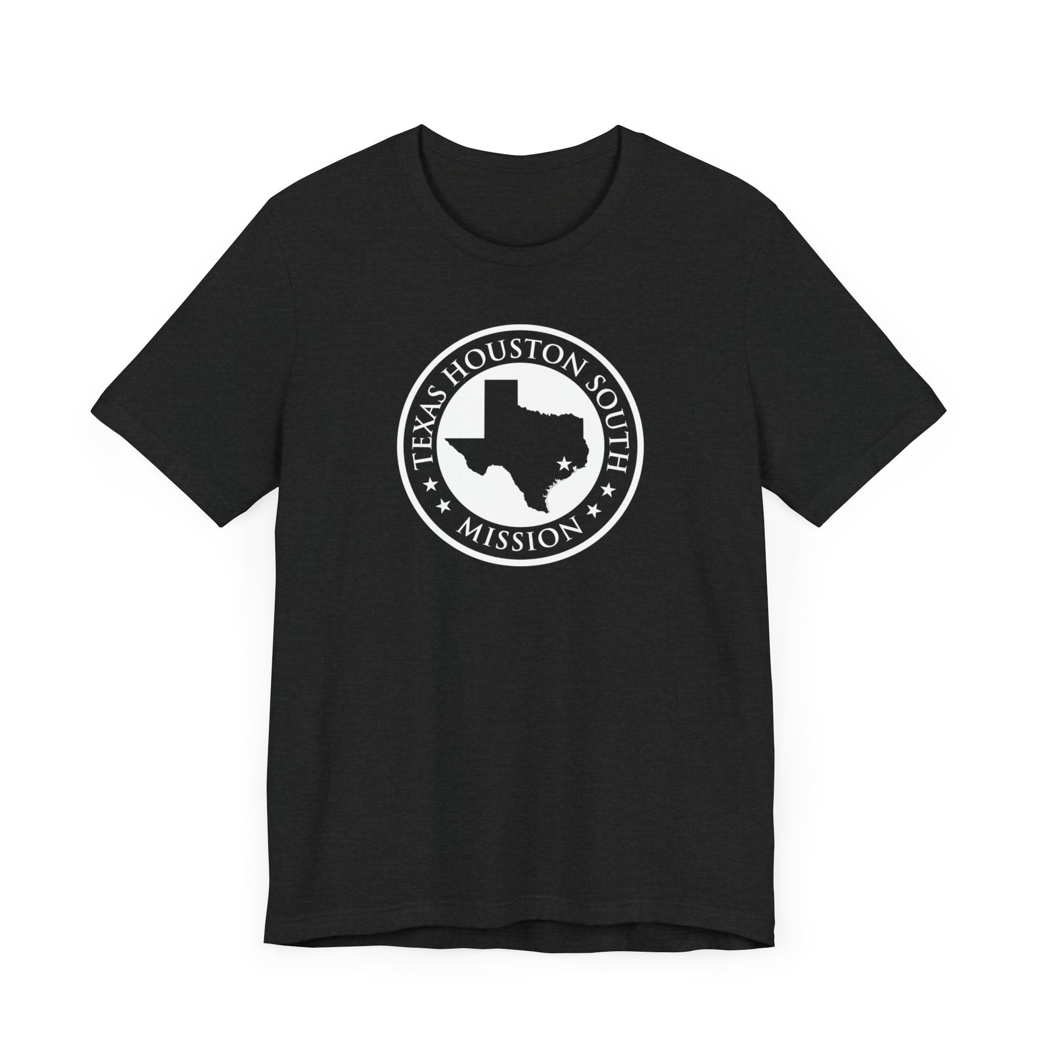 Texas Houston South Mission Circular Monochrome Logo T-Shirt - Latter-Day Saint LDS Missionary Gift - Book of Mormon