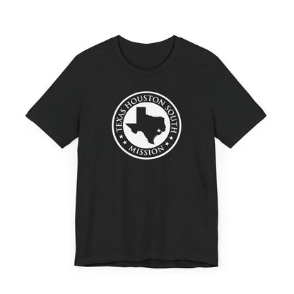 Texas Houston South Mission Circular Monochrome Logo T-Shirt - Latter-Day Saint LDS Missionary Gift - Book of Mormon