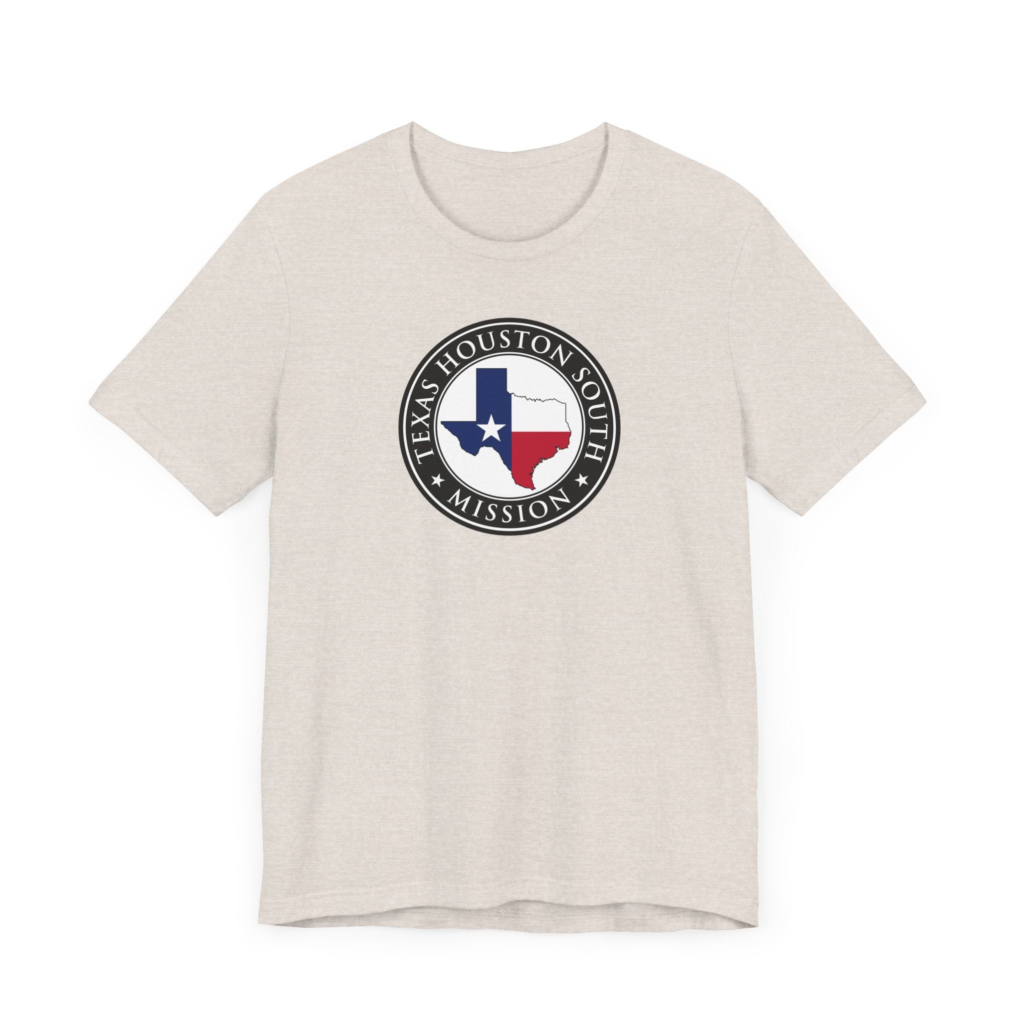 Texas Houston South Mission State Flag Logo (Black Border) T-shirt - Latter-Day Saint LDS Missionary Gift - Book of Mormon