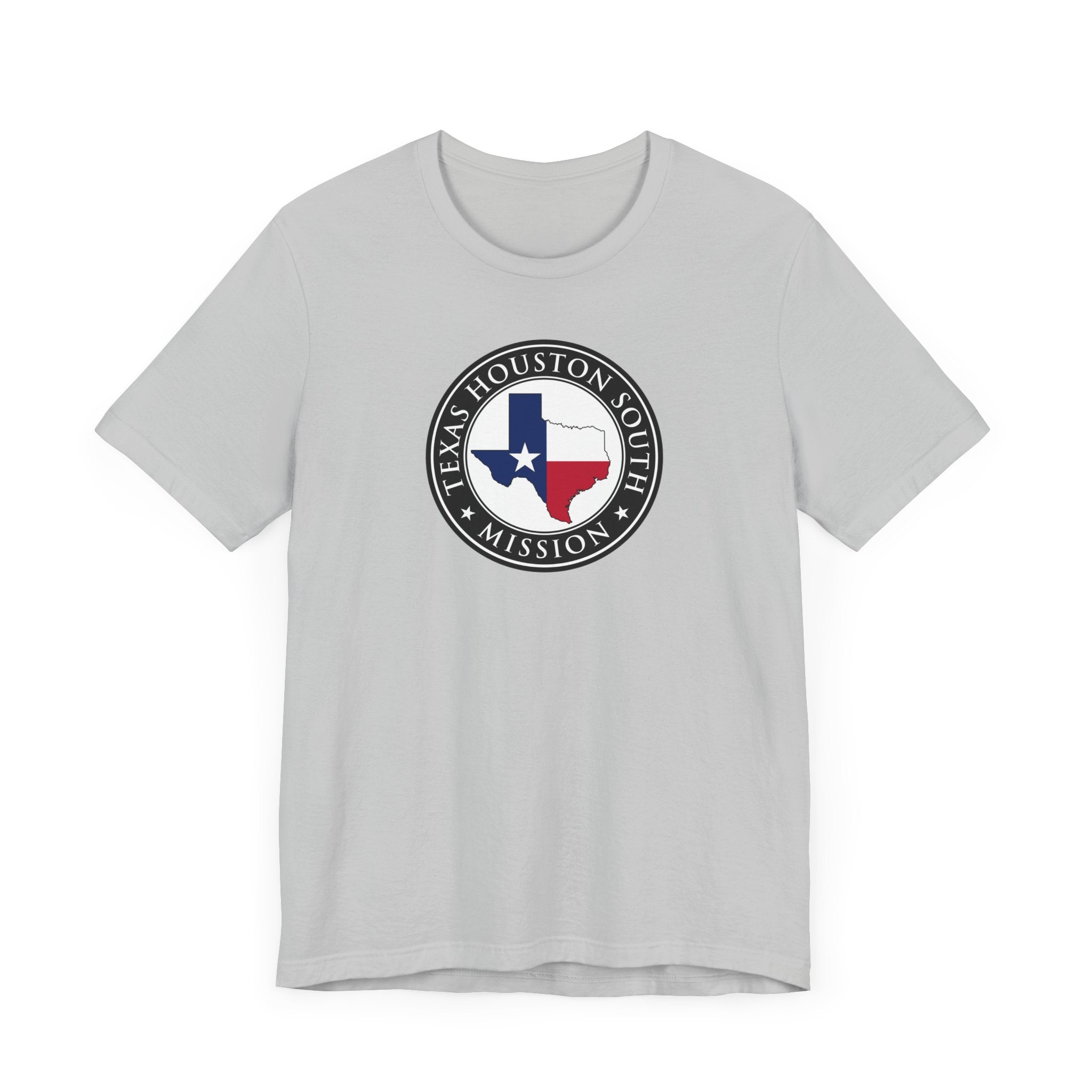 Texas Houston South Mission State Flag Logo (Black Border) T-shirt - Latter-Day Saint LDS Missionary Gift - Book of Mormon