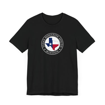 Texas Houston South Mission State Flag Logo (Black Border) T-shirt - Latter-Day Saint LDS Missionary Gift - Book of Mormon