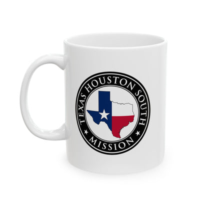 Texas Houston South Mission State Flag Logo Ceramic Mug White - Latter-Day Saint LDS Missionary Gift - Book of Mormon